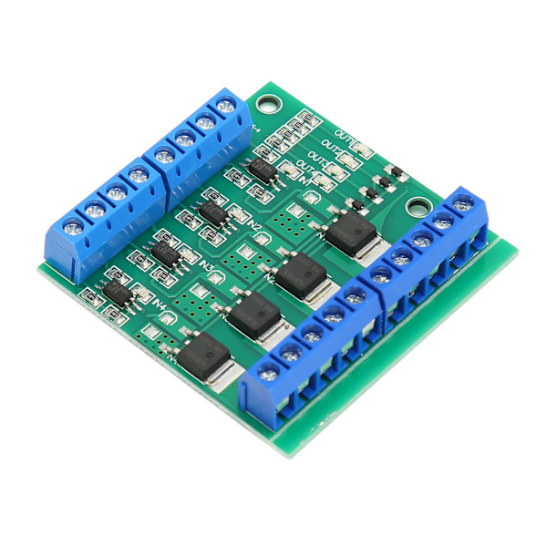 MOS-drivrutinmodul 4-vägsfälteffekt PLC-förstärkarkort 3‑20V PWM-ingång DC 3,7V‑27V-utgång