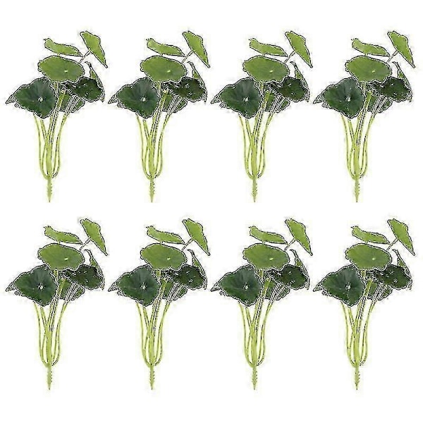 8 stk. kunstige plantedekorationer, Simuleret Grøn Plante