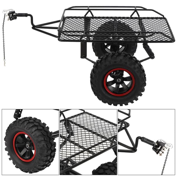 Metall RC Tilhenger Ramme Oppgradering Tilbehør Passer til Axial Trx-4 RC Bilmodell