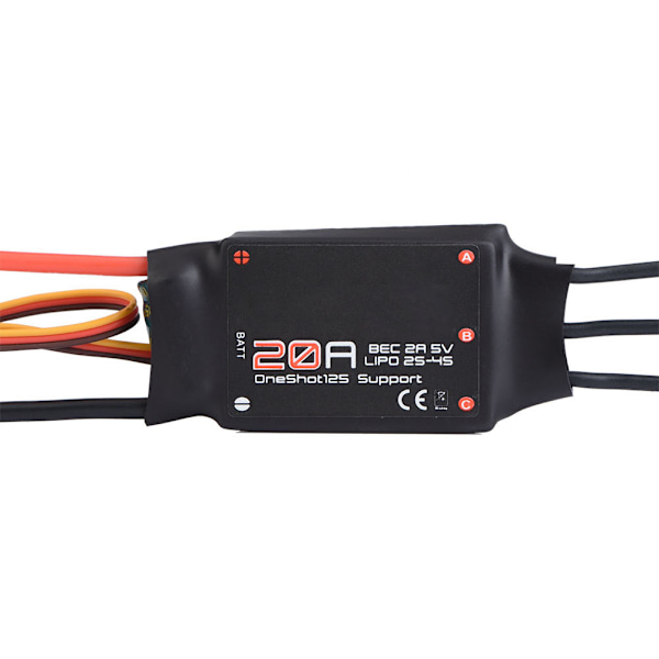 EMAX BLHELI Serie 20A ESC Elektronisk Hastighedsregulator med BEC til Quadcopter (20A)