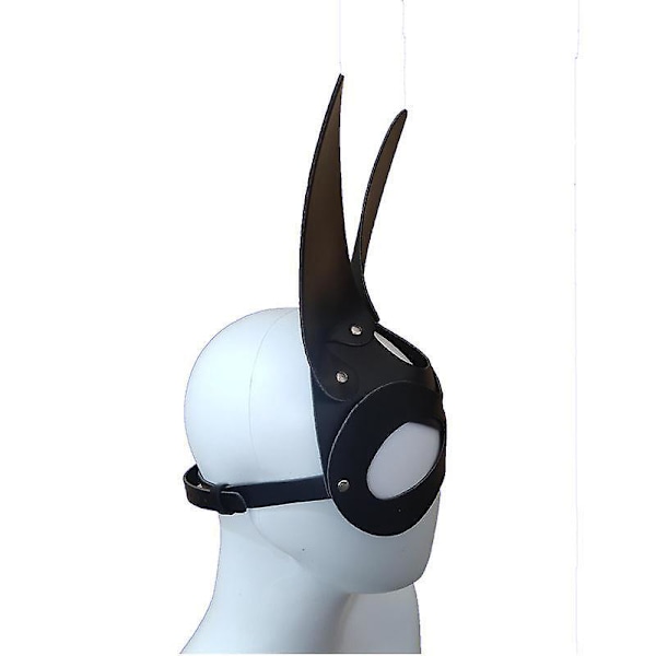 Læder Kanin Kattemasker til Kvinder Halvmaske Maskerade Party Cosplay Halloween Påske Kostume Tilbehør