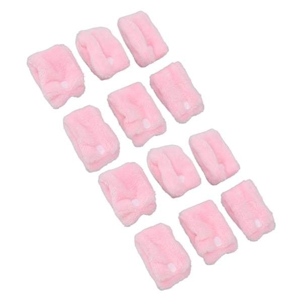 12 st Värmelös Coral Fleece Hårrullar Hårrullare DIY Curl Hårstylingverktyg Rosa