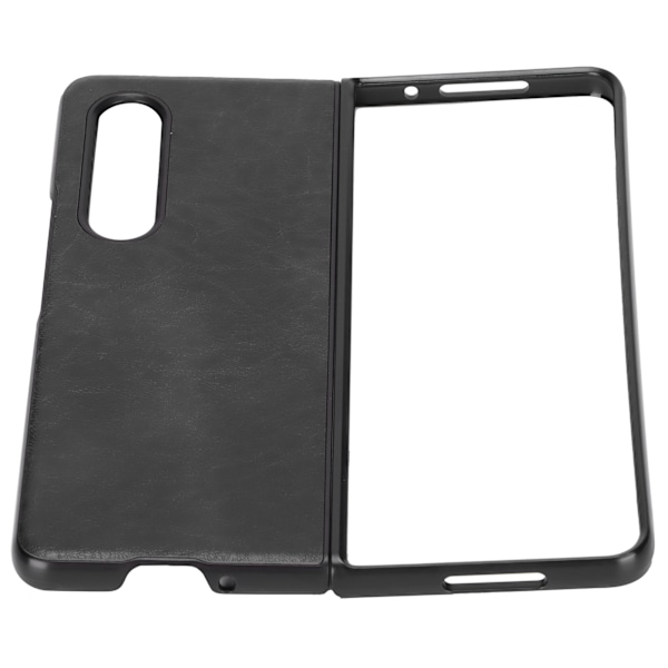 Läderfodral för smartphone, stöttåligt telefonskydd för Samsung Galaxy Z Fold 3, svart