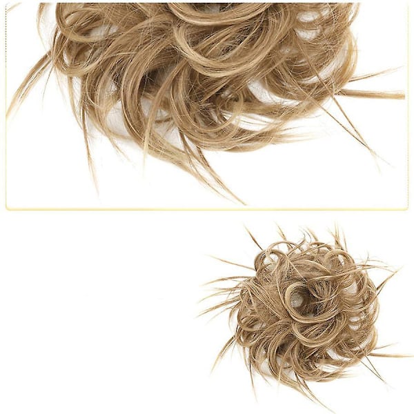 Rørete Chignon Hårforlengelse - Blond Syntetisk Hårstykke for Kvinner og Jenter (Lys Brun)
