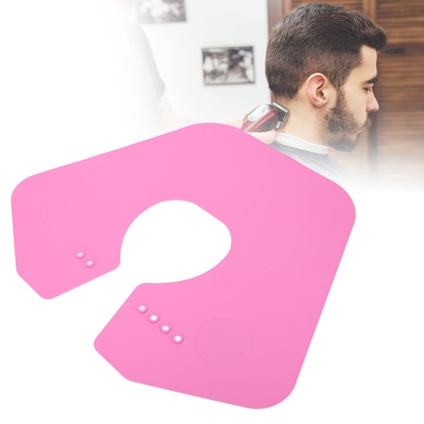 Hiustenleikkauskaulus Silikoni Salon Parturi Hiustenleikkaus Cape Neck Wrap Guard kampaamo Pad Pinkki