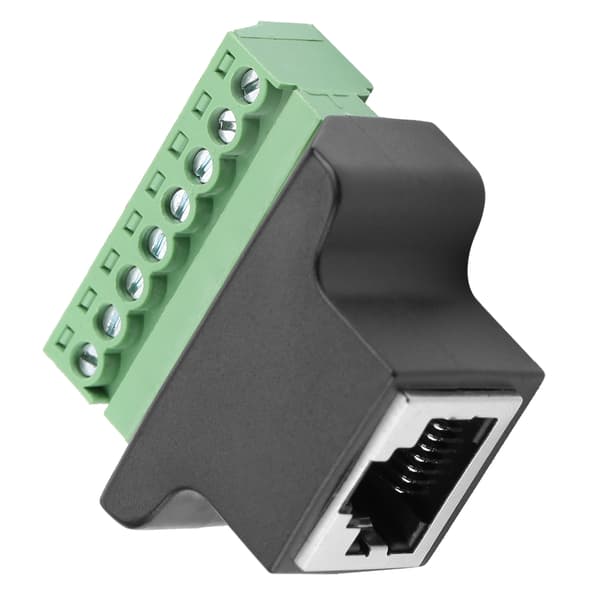 Ethernet RJ45 Naaras - ruuviliitin 8-nastainen CCTV digitaalinen DVR-sovitinliitin