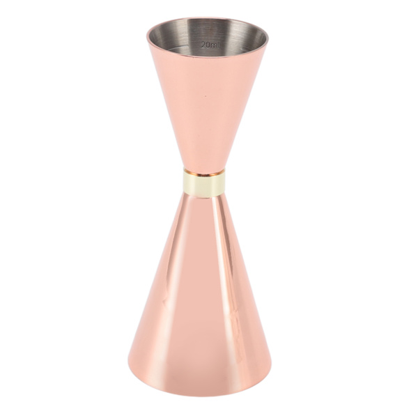 Jigger i rustfrit stål 30 mm til 60 mm Elegant fleksibel jiggerkegle til cocktailbartending kobberbelægning