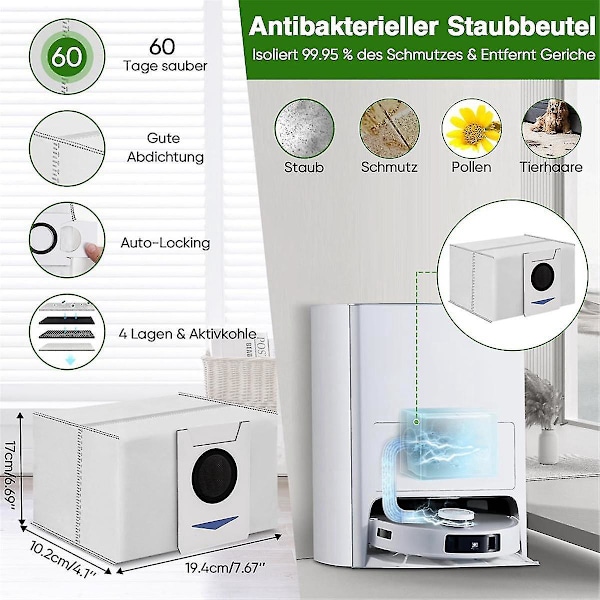 Kompatible Deebot T20 Omni Robot Støvsugere Hovedbørster Sidebørster HEPA Filtre Moppekluter Støvposer Replac-B13
