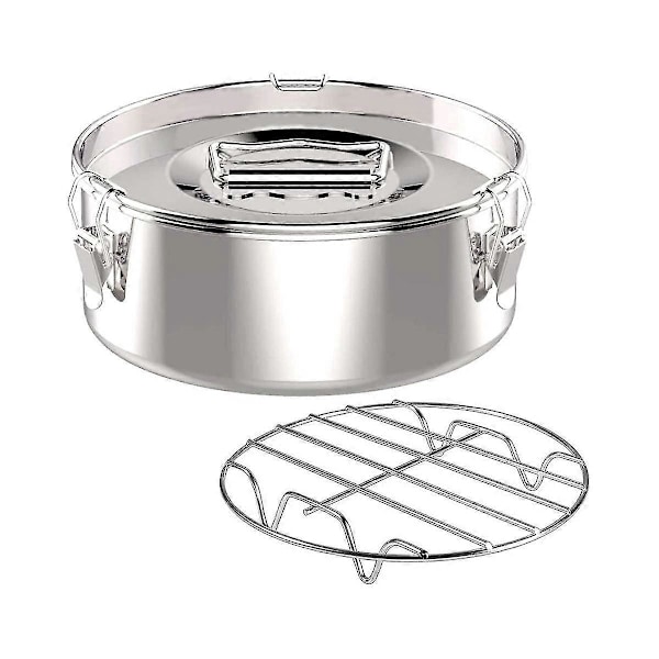 Flanform Flanera Form, Flanform i Rostfritt Stål med Lock - Flan Maker kompatibel med 6 Quart Kastrull