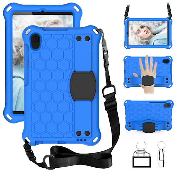 Etui kompatibelt med Galaxy Tab A 8.4inch 2020 T307/T307U Nettbrettetui Anti-Fall med Nettbrettstativ og Stropp(Blu-B13
