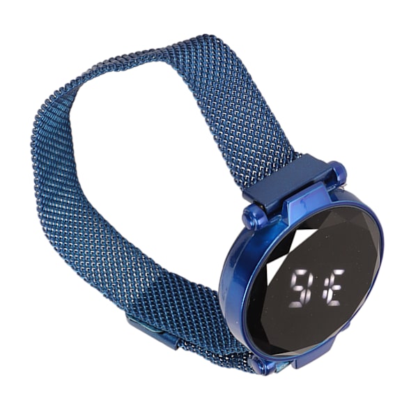 Kvinnor LED watch LED-pekskärm Stor skärm Hållbar legering Modedesign Digital LED- watch för flickor Kvinnor Vuxen Blå