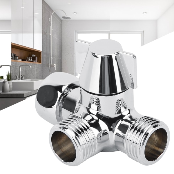 G1/2\" Dusj Treveis T-formet Adapter Vannomleder Kobling Toalett Bidet Vannseparator