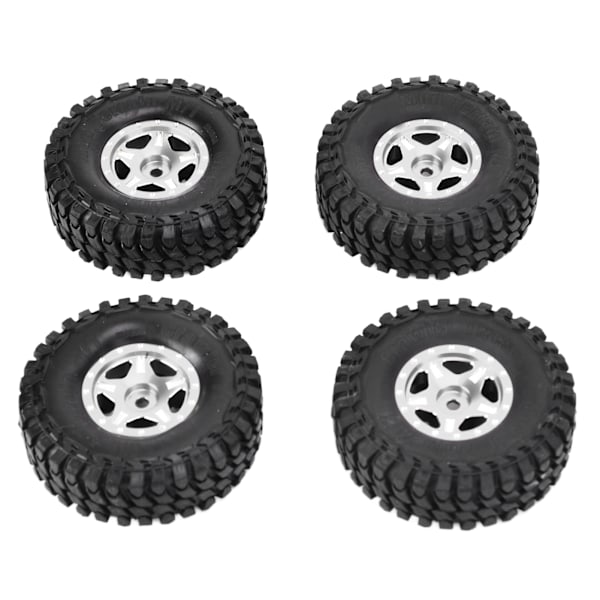 4 st 1/24 RC-bildäck i gummi, RC-fordonshjul, Crawler-bildäck för Axial SCX24 90081 AXI00001 AXI00002, titanfärg