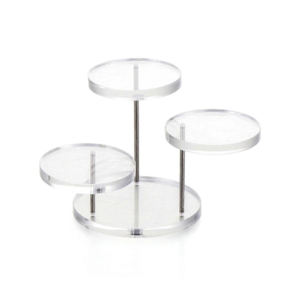 Multi-lags Cupcake Stand Akryl Tiered Serverings Rund Cupcake Tårn Til Fest A