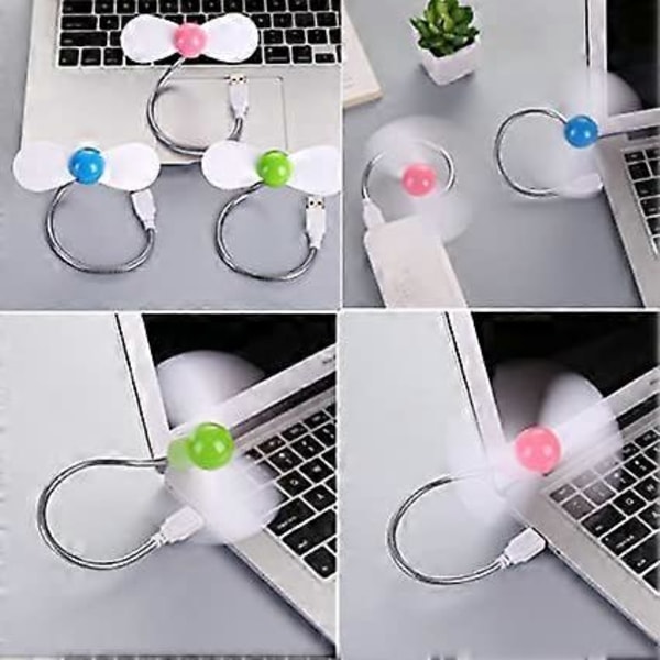 Mini USB-tuuletin 4 kpl Kannettava joustava jäähdytystuuletin pöytätietokoneelle PC:lle