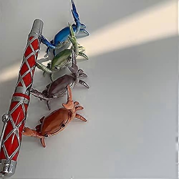 Rapu kynäteline luova kynäteline simulaatio rapu muotoinen kynäteline pieni merieläin patsas malli punainen