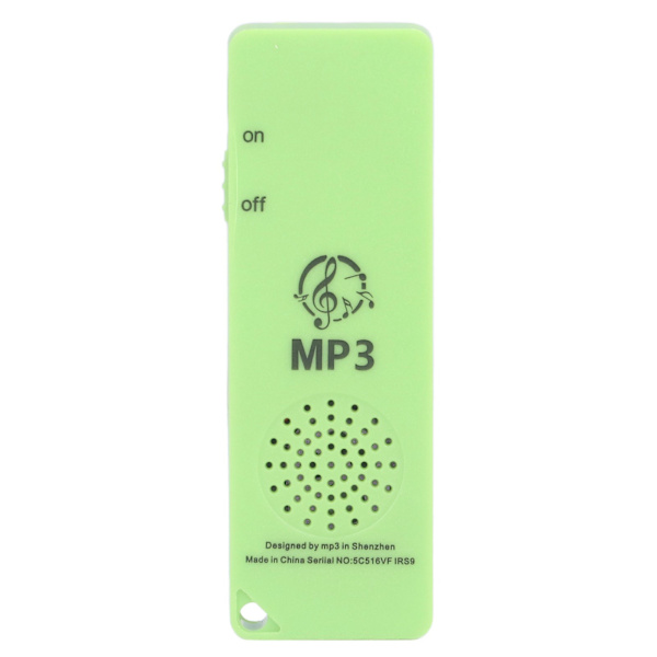 MP3-afspiller Tabsfri lydkvalitet Multifunktionel bærbar understøttelse 64 GB hukommelseskort Mini MP3 til studerende Grøn