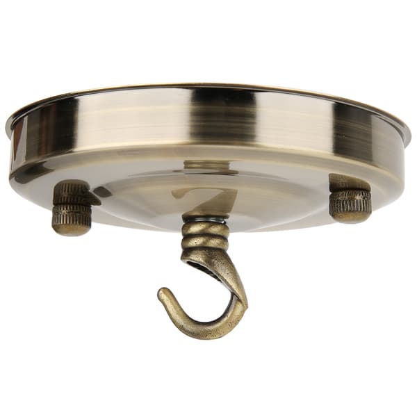 2 STK. Lysekrone Ophængsplade Krog Loftslampe Baldakin Dekoration DIY Monteringstilbehør Bronze