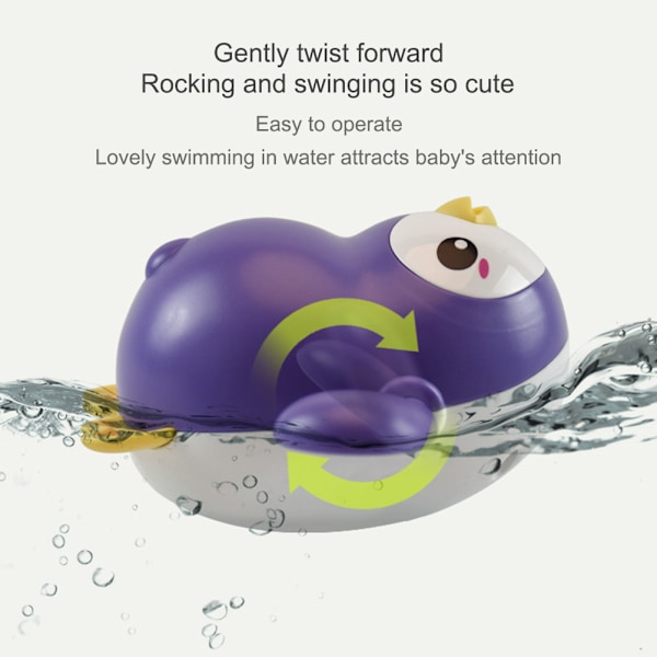 Baby badet pingvin legetøj vind op svømning pingvin flydende legetøj svømning urværk vand legetøj