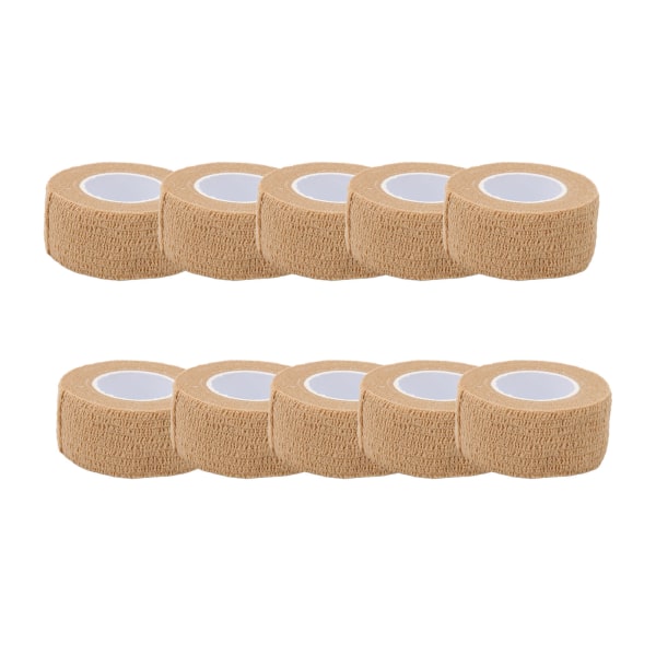 10 stk Selvklæbende bandage Sårbandage Selvklæbende elastisk bandage Sports Fast åndbar bandage 2,5x450 cm