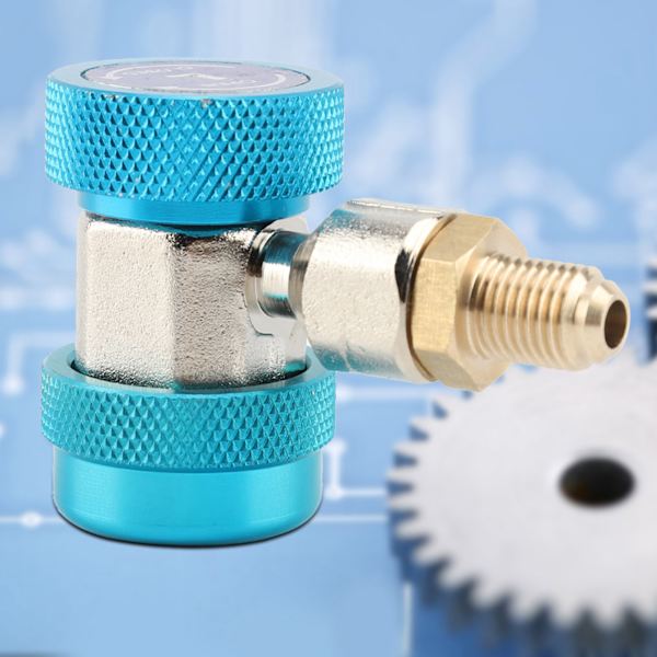 R134A/C Lav Høj Quick Connector Aircondition koblingsadapter Udtræksventilkerne (blå)