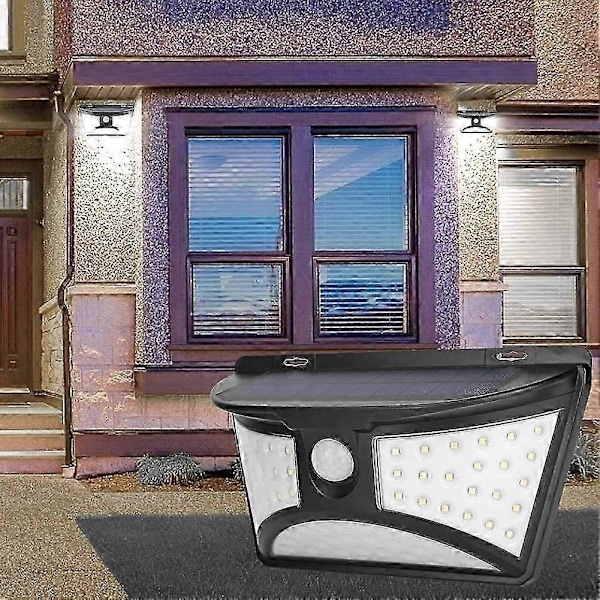 LED-aurinkovalaisin ulkokäyttöön, seinävalaisin, liiketunnistimella varustettu aurinkoturvavalo IP65 langaton johdoton vedenpitävä ulkovalo_SZXM