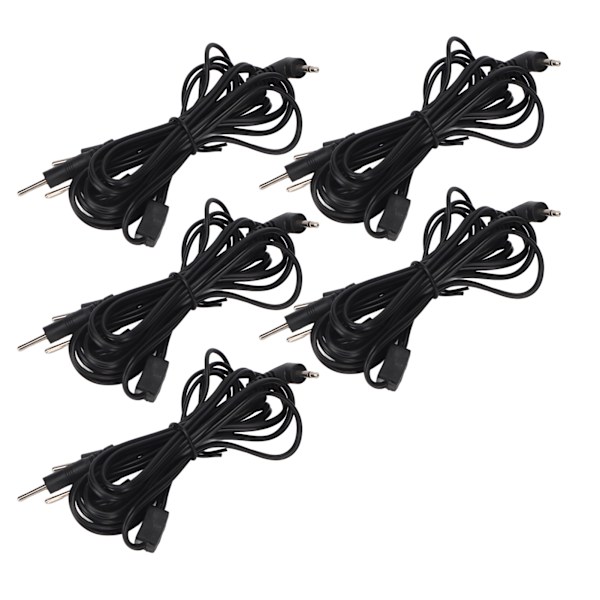 5 stk til TENS ledningsledninger Professionel 2,5 mm albuestik erstatning ledningsledning til TENS maskiner 3,9 fod