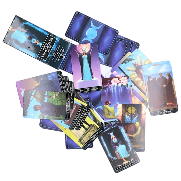 78 Decks Sølv Heksekunst Tarot Engelsk Sprog Belagt Papir Prognose Kort Decks