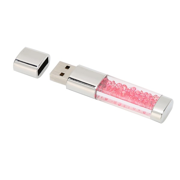 U Disk Unik Bærbar USB 2.0 Høyhastighets Lagringsoverføring Les Data Flash-stasjonRose Red Diamond 16GB