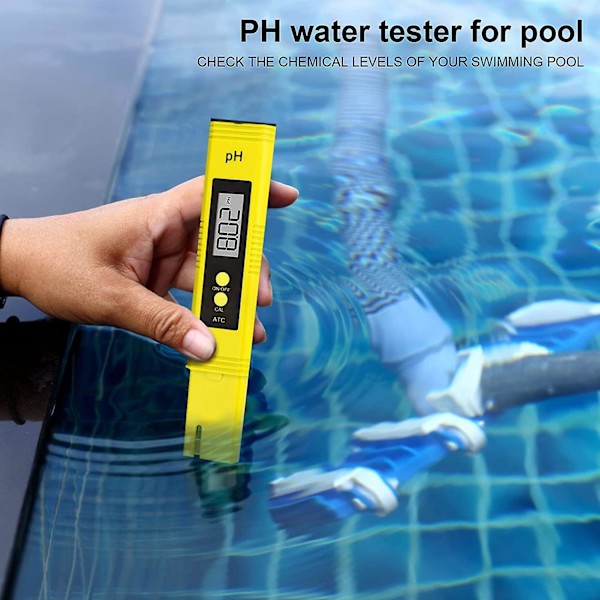 pH-mätare - Eletorot pH-test för simbassänger, TDS, pH, EC, temperatur - Vattenkvalitetstestare för dricksvatten, pooler, akvarier, Dr