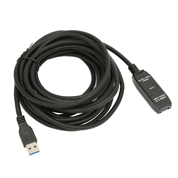 USB 3.0 forlængerkabel sort 16,4 fod 5 Gbit pr. sek. han til hun USB aktiv USB forlængerledning til hub mus tastatur