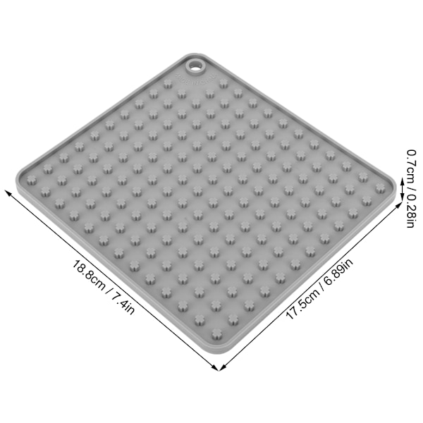 Koppunderlag i matkvalitet silikon, varmebestandig, tykk koppunderlag, sklisikker, enkel å rengjøre, 1 stk firkantet underlag