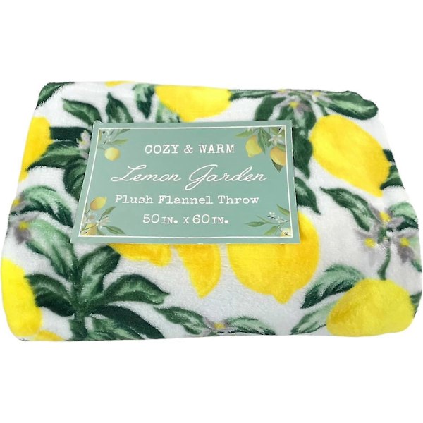 Love Those Lemons Plädar: Mjuk Plysch Accent För Soffa Fåtölj Säng Sovsal Eller Resa 40*30 tum