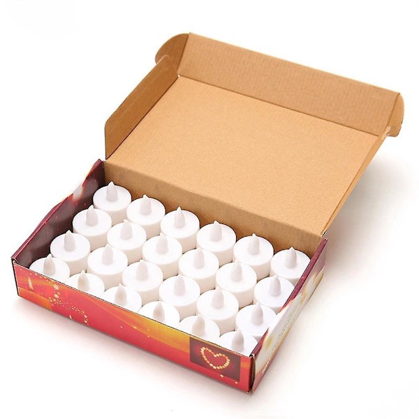 24-pack LED-ljus, doftfria värmeljus, flimrande flamlösa ljus för hemmet, batteridrivna dekorationer för jul, julgran, påsk, Vi