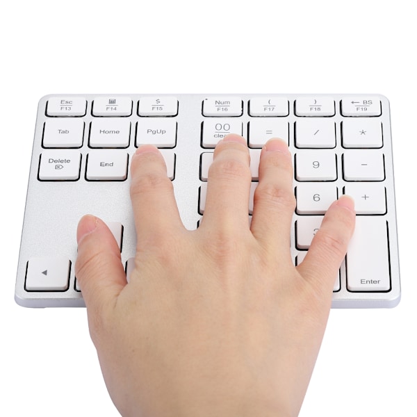 Mini numerisk tastatur for Bluetooth 3.0 aluminiumlegering innebygd litiumbatteri