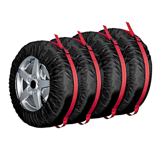 4 stk Universal Reservehjul Deksel Oppbevaringspose Hjulbeskytter for Bil SUV TruckS-190T