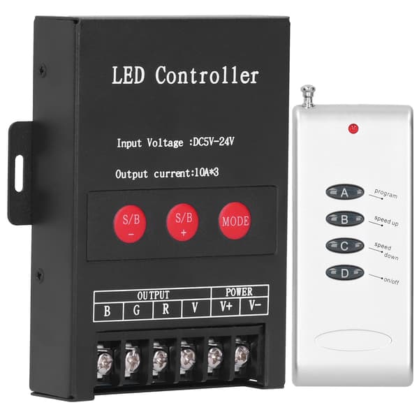DC5‑24V 360W LED Strip Lys Controller Farverig RGB Modul Kontrol Lysstyrke Hastighedsjustering