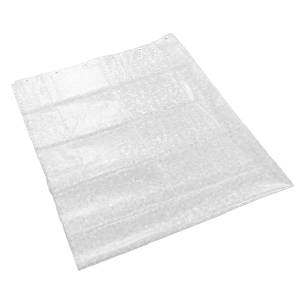Vandtæt PEVA bruseforhæng transparent klart badeværelse bruseforhæng med ring rustfrit stål knap hul 180x200cm