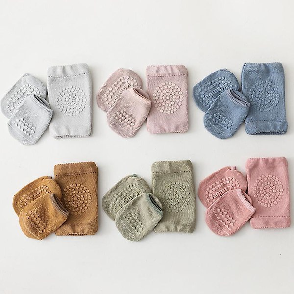 Baby Knäskydd och Halksäkra Strumpor Set - 12 Par, Unisex, Halksäkra Knäskydd och Ankelstrumpor