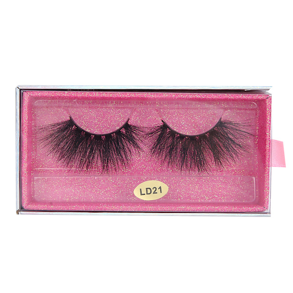5D 25 mm falske øyevipper Makeup falske øyevipper Fluffy Curling Lange falske vipperLD21
