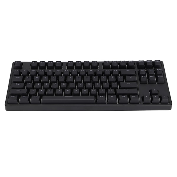 Gaming-tastatur med 87 taster, ergonomisk mekanisk tastatur med Dye Sublimation-tastehætter til hjemme- og kontorarbejde, sort