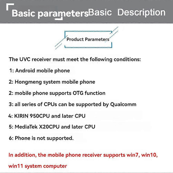 UVC OTG 5.8G 56CH Audio FPV -vastaanotin OTG-vastaanotin