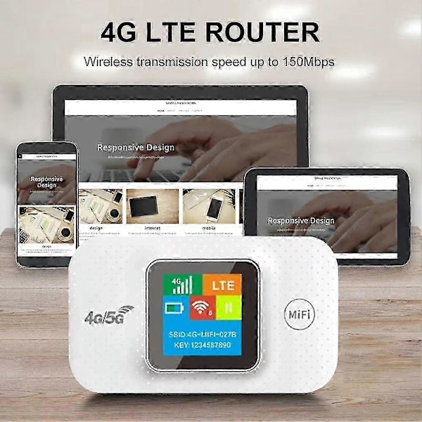 4G/5G Mobil Hotspot WIFI Router 4G LTE Router Repeater Pocket Modem med Simkort Slot Bred Dækning Europæisk Version
