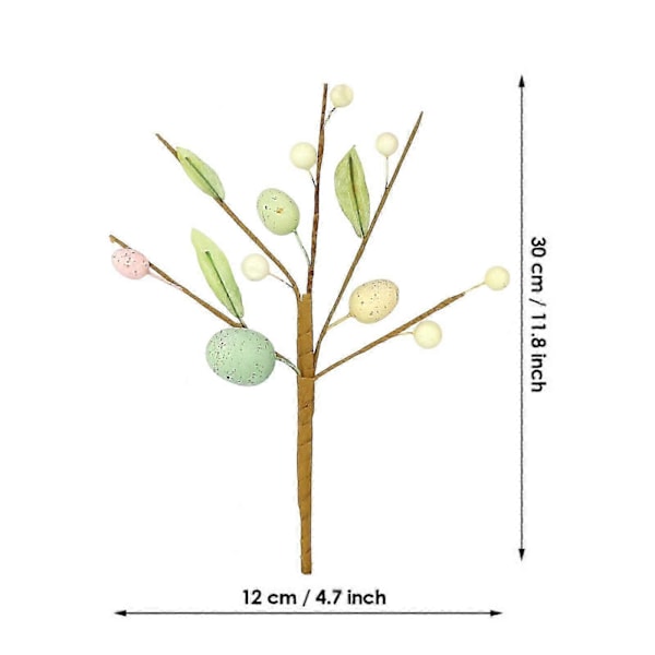 Kunstig påsketre gren påskeegg blomsterplukker for studierom bryllup rosa grå oransje egg rosa grønne egg