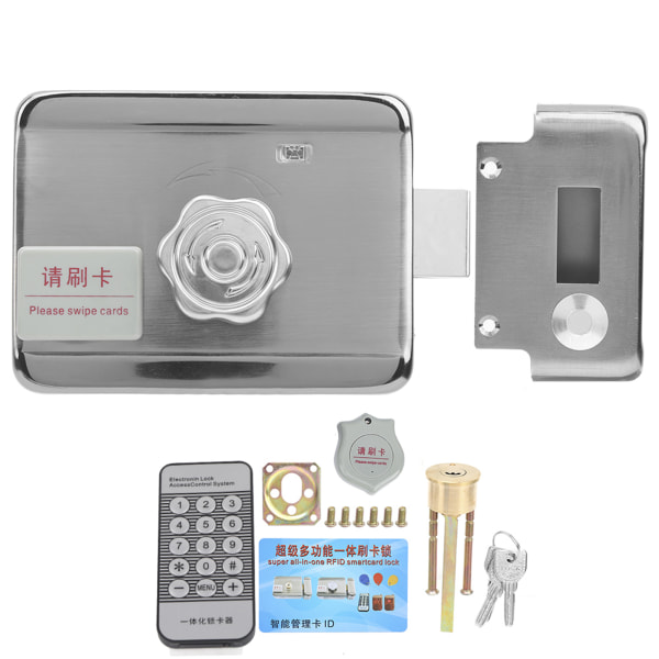 Elektrisk dørlås ID-kort i rustfritt stål Adgangskontrollsystem med fjernkontroll