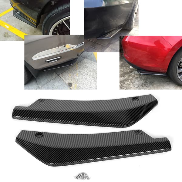 Universal Spoiler Kulfiber Tekstur Bagkofanger Læbe Diffuser Splitter Deflektor
