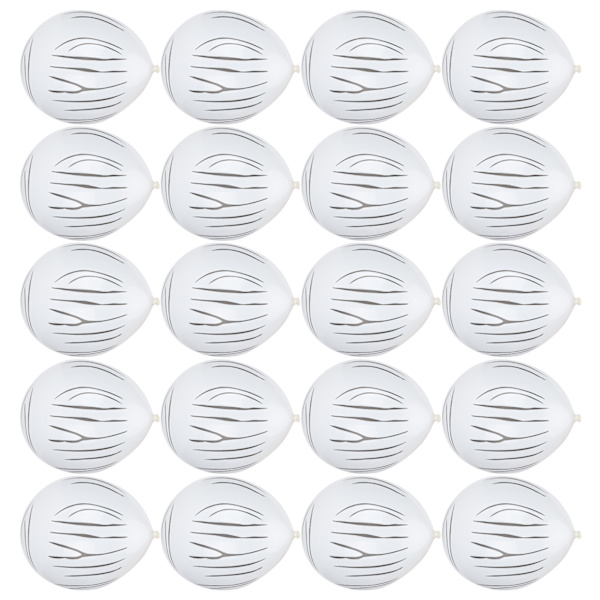20 st djurformade ballonger runda latexballonger dekoration för födelsedag/fest vit för zebramönster