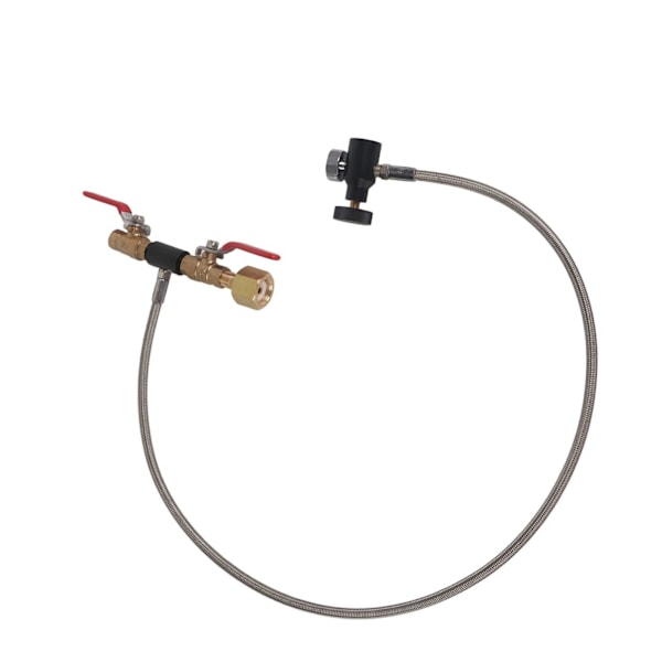 CGA-320 CO2-cylinderpåfyldningsadapter med slange til påfyldning af sodavandstank 36\" med måler