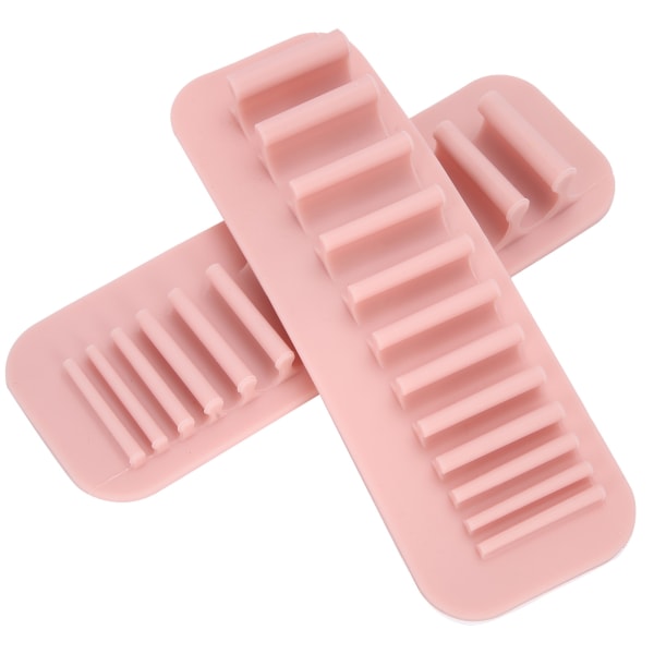 2 stk silikon kosmetisk børste tørkestativ Veggmontert tannbørste lagringsstativ Organizer
