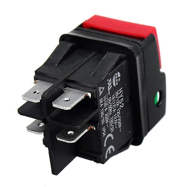 HY52 Tryckknappsbrytare för Apparater, Elektrisk Utrustning, Elverktyg 125/250V 20/12/10(8)A, HY5